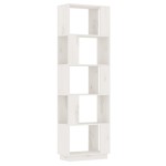 vidaXL Bibliotecă/Separator cameră, alb, 51x25x163,5 cm lemn masiv pin