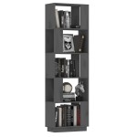 vidaXL Bibliotecă/Separator cameră, gri, 51x25x163,5 cm lemn masiv pin vidaXL Bibliotecă/Separator cameră, gri, 51x25x163,5 cm lemn masiv pin
