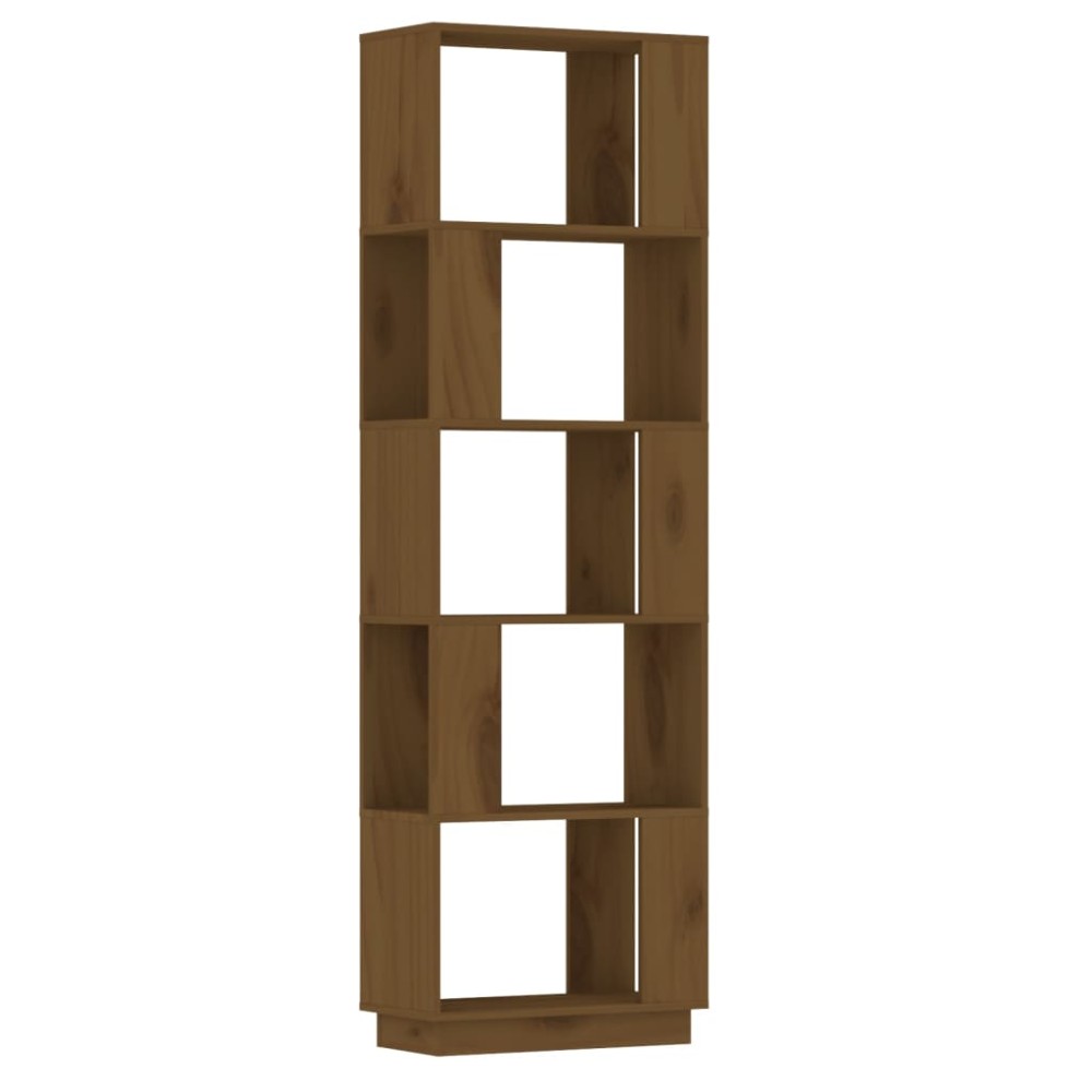 vidaXL Bibliotecă/Separator cameră maro miere, 51x25x163,5 cm lemn pin