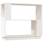 vidaXL Bibliotecă/Separator cameră, alb, 80x25x70 cm lemn masiv pin vidaXL Bibliotecă/Separator cameră, alb, 80x25x70 cm lemn masiv pin