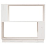 vidaXL Bibliotecă/Separator cameră, alb, 80x25x70 cm lemn masiv pin vidaXL Bibliotecă/Separator cameră, alb, 80x25x70 cm lemn masiv pin