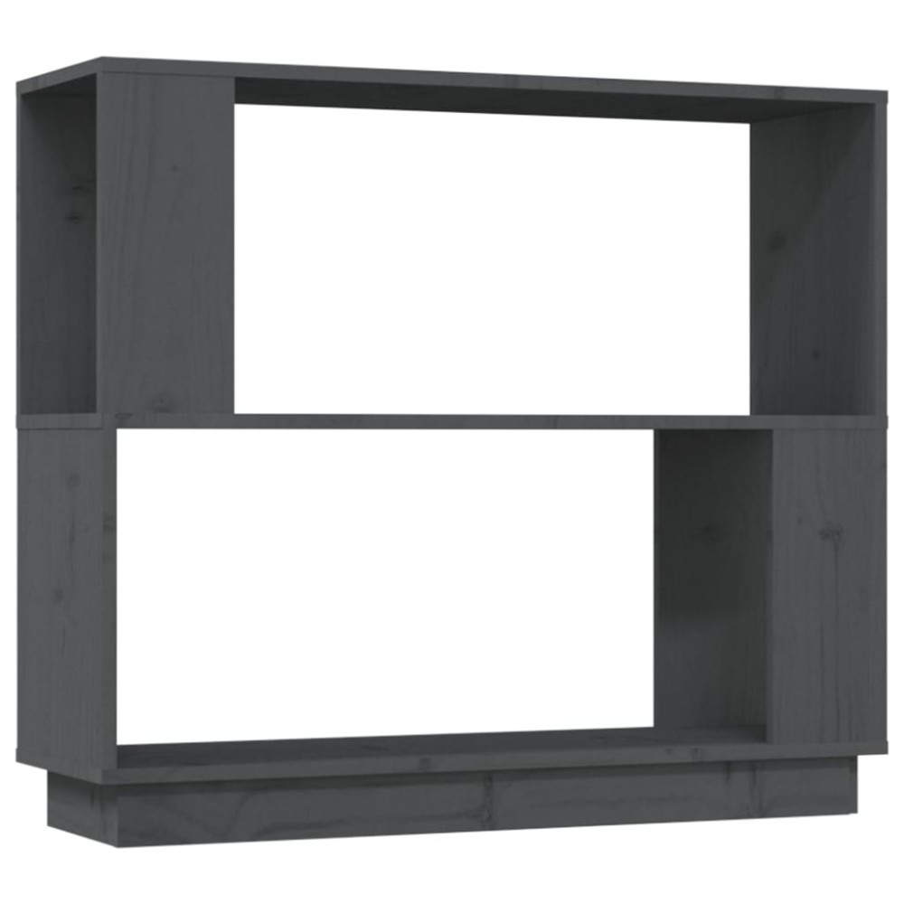 vidaXL Bibliotecă/Separator cameră, gri, 80x25x70 cm lemn masiv pin