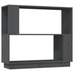 vidaXL Bibliotecă/Separator cameră, gri, 80x25x70 cm lemn masiv pin vidaXL Bibliotecă/Separator cameră, gri, 80x25x70 cm lemn masiv pin