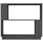 vidaXL Bibliotecă/Separator cameră, gri, 80x25x70 cm lemn masiv pin vidaXL Bibliotecă/Separator cameră, gri, 80x25x70 cm lemn masiv pin