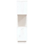 vidaXL Bibliotecă/Separator cameră, alb, 80x25x101 cm, lemn masiv pin
