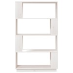 vidaXL Bibliotecă/Separator cameră, alb, 80x25x132 cm lemn masiv pin