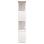 vidaXL Bibliotecă/Separator cameră, alb, 80x25x132 cm lemn masiv pin
