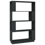 vidaXL Bibliotecă/Separator cameră, gri, 80x25x132 cm, lemn masiv pin vidaXL Bibliotecă/Separator cameră, gri, 80x25x132 cm, lemn masiv pin