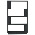 vidaXL Bibliotecă/Separator cameră, gri, 80x25x132 cm, lemn masiv pin vidaXL Bibliotecă/Separator cameră, gri, 80x25x132 cm, lemn masiv pin
