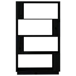 vidaXL Bibliotecă/Separator cameră, negru, 80x25x132 cm lemn masiv pin vidaXL Bibliotecă/Separator cameră, negru, 80x25x132 cm lemn masiv pin
