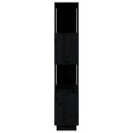 vidaXL Bibliotecă/Separator cameră, negru, 80x25x132 cm lemn masiv pin vidaXL Bibliotecă/Separator cameră, negru, 80x25x132 cm lemn masiv pin