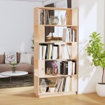 vidaXL Bibliotecă/Separator cameră, 80x25x132 cm lemn masiv pin vidaXL Bibliotecă/Separator cameră, 80x25x132 cm lemn masiv pin