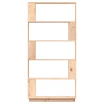vidaXL Bibliotecă/Separator cameră, 80x25x132 cm lemn masiv pin vidaXL Bibliotecă/Separator cameră, 80x25x132 cm lemn masiv pin
