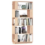 vidaXL Bibliotecă/Separator cameră, 80x25x132 cm lemn masiv pin vidaXL Bibliotecă/Separator cameră, 80x25x132 cm lemn masiv pin