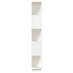 vidaXL Bibliotecă/Separator cameră, alb, 80x25x132 cm lemn masiv pin