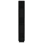 vidaXL Bibliotecă/Separator cameră negru 80x25x163,5 cm lemn masiv pin