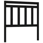 vidaXL Tăblie de pat, negru, 81x4x100 cm, lemn masiv de pin