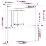 vidaXL Tăblie de pat, negru, 81x4x100 cm, lemn masiv de pin