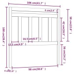 vidaXL Tăblie de pat, negru, 106x4x100 cm, lemn masiv de pin vidaXL Tăblie de pat, negru, 106x4x100 cm, lemn masiv de pin