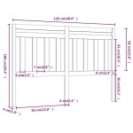 vidaXL Tăblie de pat, negru, 126x4x100 cm, lemn masiv de pin vidaXL Tăblie de pat, negru, 126x4x100 cm, lemn masiv de pin