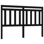 vidaXL Tăblie de pat, negru, 146x4x100 cm, lemn masiv de pin vidaXL Tăblie de pat, negru, 146x4x100 cm, lemn masiv de pin