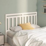 vidaXL Tăblie de pat, alb, 166x4x100 cm, lemn masiv de pin