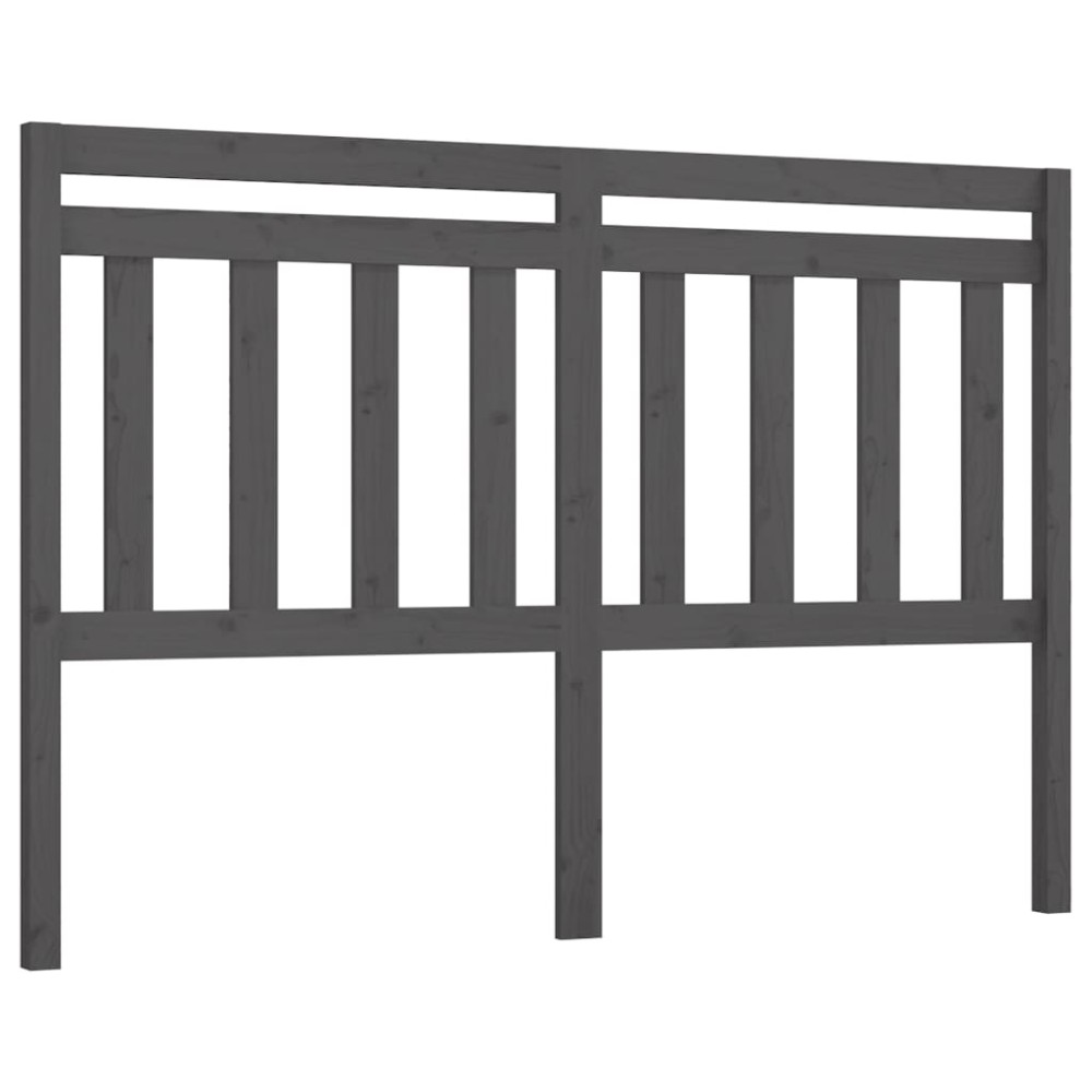 vidaXL Tăblie de pat, gri, 166x4x100 cm, lemn masiv de pin