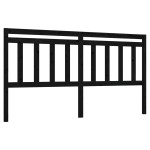 vidaXL Tăblie de pat, negru, 206x4x100 cm, lemn masiv de pin