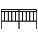vidaXL Tăblie de pat, negru, 206x4x100 cm, lemn masiv de pin