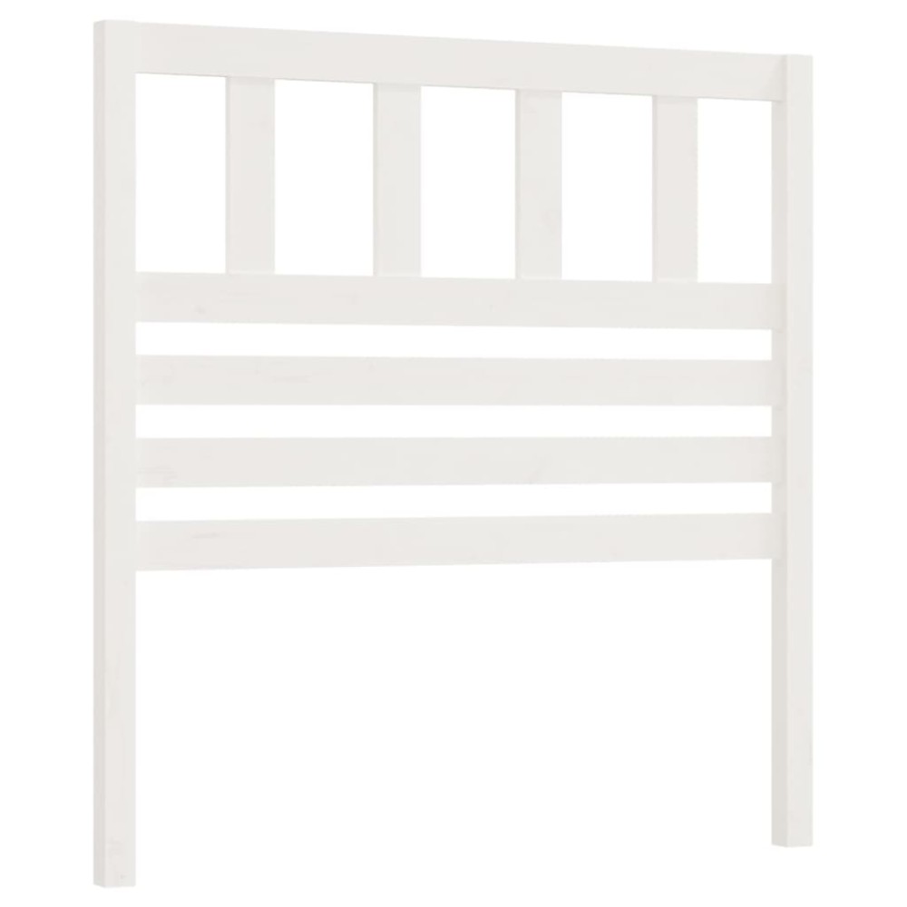 vidaXL Tăblie de pat, alb, 81x4x100 cm, lemn masiv de pin