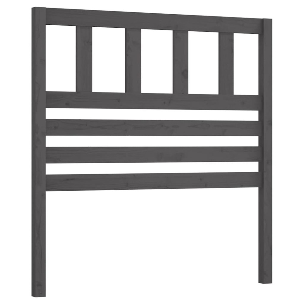 vidaXL Tăblie de pat, gri, 81x4x100 cm, lemn masiv de pin
