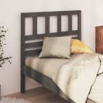 vidaXL Tăblie de pat, gri, 81x4x100 cm, lemn masiv de pin
