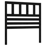 vidaXL Tăblie de pat, negru, 81x4x100 cm, lemn masiv de pin