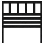 vidaXL Tăblie de pat, negru, 106x4x100 cm, lemn masiv de pin vidaXL Tăblie de pat, negru, 106x4x100 cm, lemn masiv de pin