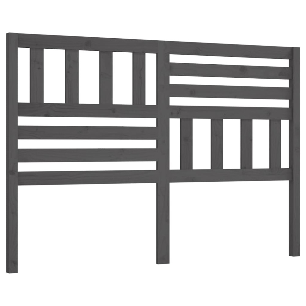 vidaXL Tăblie de pat, gri, 141x4x100 cm, lemn masiv de pin