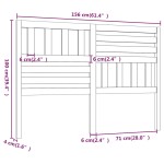 vidaXL Tăblie de pat, gri, 156x4x100 cm, lemn masiv de pin