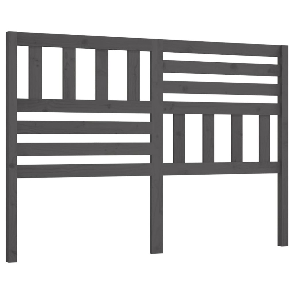 vidaXL Tăblie de pat, gri, 166x4x100 cm, lemn masiv de pin