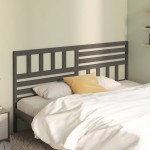 vidaXL Tăblie de pat, gri, 186x4x100 cm, lemn masiv de pin