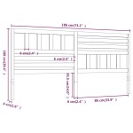 vidaXL Tăblie de pat, gri, 186x4x100 cm, lemn masiv de pin