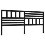 vidaXL Tăblie de pat, negru, 206x4x100 cm, lemn masiv de pin