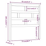 vidaXL Tăblie de pat, alb, 81x4x100 cm, lemn masiv de pin
