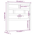 vidaXL Tăblie de pat, negru, 81x4x100 cm, lemn masiv de pin