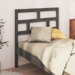 vidaXL Tăblie de pat, gri, 96x4x100 cm, lemn masiv de pin
