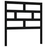 vidaXL Tăblie de pat, negru, 96x4x100 cm, lemn masiv de pin