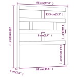vidaXL Tăblie de pat, negru, 96x4x100 cm, lemn masiv de pin