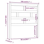 vidaXL Tăblie de pat, gri, 106x4x100 cm, lemn masiv de pin vidaXL Tăblie de pat, gri, 106x4x100 cm, lemn masiv de pin
