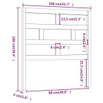 vidaXL Tăblie de pat, negru, 106x4x100 cm, lemn masiv de pin vidaXL Tăblie de pat, negru, 106x4x100 cm, lemn masiv de pin