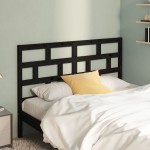 vidaXL Tăblie de pat, negru, 126x4x100 cm, lemn masiv de pin vidaXL Tăblie de pat, negru, 126x4x100 cm, lemn masiv de pin