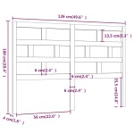 vidaXL Tăblie de pat, negru, 126x4x100 cm, lemn masiv de pin vidaXL Tăblie de pat, negru, 126x4x100 cm, lemn masiv de pin