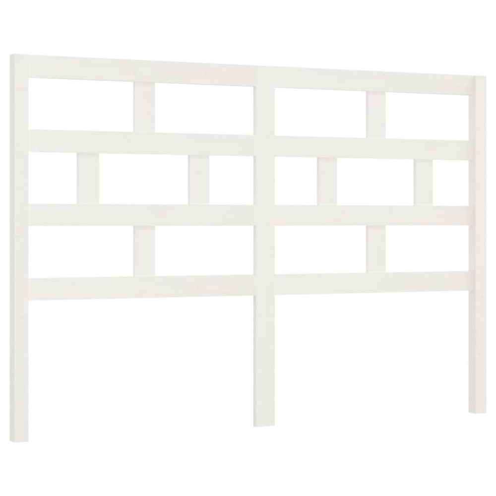 vidaXL Tăblie de pat, alb, 156x4x100 cm, lemn masiv de pin